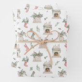 Holly Christmas Pattern Geschenkpapier Set (Beispiel)