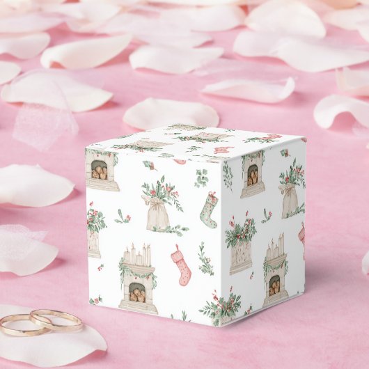 Holly Christmas Pattern Geschenkschachtel (Hochzeit)