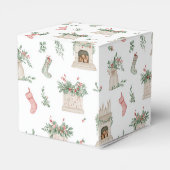 Holly Christmas Pattern Geschenkschachtel (Rückseite)