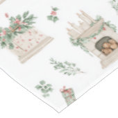 Holly Christmas Pattern Tischdecke (Schrägansicht)