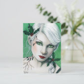 Holly Christmas Postcard Feiertagspostkarte (Stehend Vorderseite)