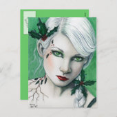 Holly Christmas Postcard Feiertagspostkarte (Vorne/Hinten)