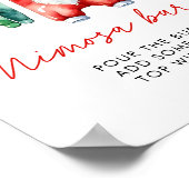 Holly Christmas Santa Baby Dusche Mimosa Bar Poster (Ecke)