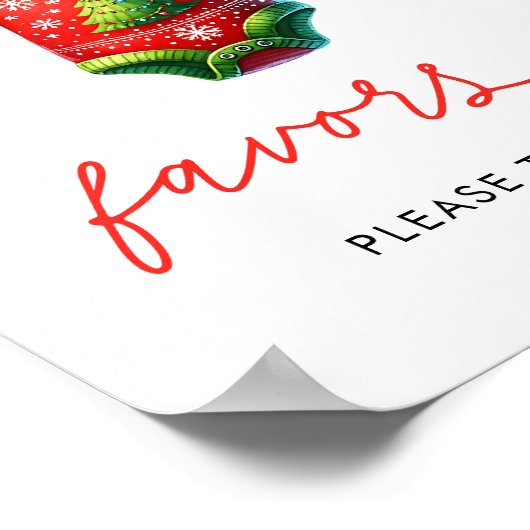 Holly Christmas Santa Baby Duwer Fevor Sign Poster (Ecke)