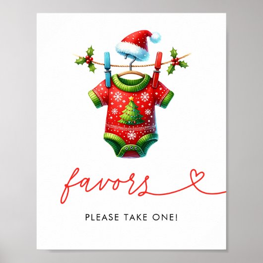 Holly Christmas Santa Baby Duwer Fevor Sign Poster (Vorne)