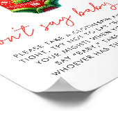 Holly Christmas Santa Baby Shower Dont Say Baby Poster (Ecke)