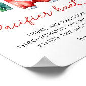 Holly Christmas Santa Baby Shower Schnuller Hunt Poster (Ecke)