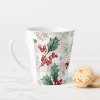 Holly Christmas Snow Watercolor Milchtasse