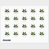 Holly Christmas Sticker Frohe Weihnachten (Blatt)
