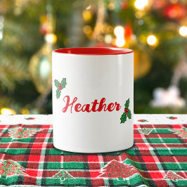 Holly Christmas Tasse
