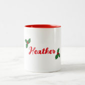 Holly Christmas Tasse (Mittel)