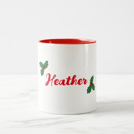 Holly Christmas Tasse (Mittel)