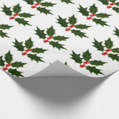 Holly Christmas Wrapping Geschenkpapier (Ecke)