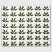 Holly Christmas Wrapping Geschenkpapier (Flach)