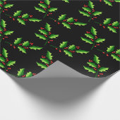Holly Christmas Wrapping Paper Geschenkpapier (Ecke)