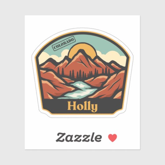 Holly, Colorado Sticker (Blatt)