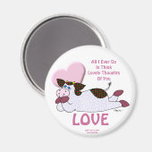 Holly Cow "Lovely Thoughts" Magnet (Vorderseite/Rückseite)