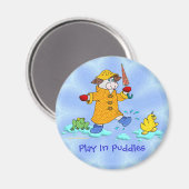 Holly Cow, "Play in Puddles" Magnet (Vorderseite/Rückseite)