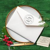 Holly Create Your Own Stamp Round Return Address Gummistempel