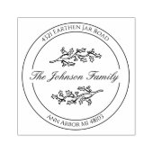 Holly Create Your Own Stamp Round Return Address Gummistempel (Prägung)