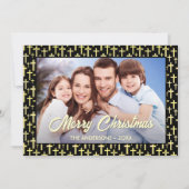 Holly Cross Familie Foto Weihnachten Religiöse Bib (Vorderseite)