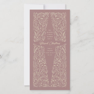 Holly Cross mauve elfenbein gesegnetes Weihnachten