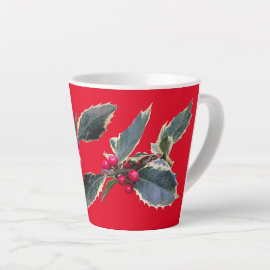 Holly Cust Red Latte Tasse (Rechte Ecke)