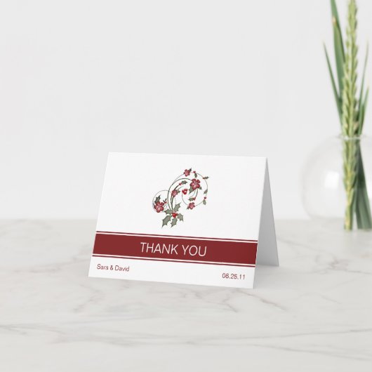 Holly Dankeschön Card Dankeskarte (Vorderseite)