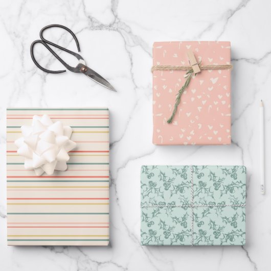 Holly Day Spirit Geschenkpapier Set (Vorderseite)