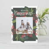 Holly Days | Frohe Weihnachten Foto (Stehend Vorderseite)