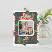 Holly Days | Frohe Weihnachten Foto (Stehend Vorderseite)