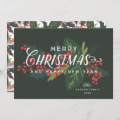 Holly Days | Frohe Weihnachten - Neujahr - Botanic (Vorne/Hinten)