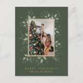 Holly Days | Frohe Weihnachts-Foto Urlaub Postkarte (Vorderseite)