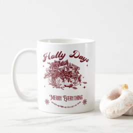 Holly Days Vintage Weihnachten Kaffeetasse