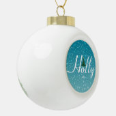 Holly Dolly Weihnachtsschmuck - Custom Keramik Keramik Kugel-Ornament (Links)