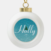 Holly Dolly Weihnachtsschmuck - Custom Keramik Keramik Kugel-Ornament (Vorderseite)