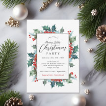 Holly Evergreens Merry Little Christmas Party