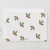 Holly Family Happy Holidays Card Feiertagskarte (Rückseite)