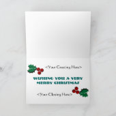 Holly Feiertagskarte (Innenseite)