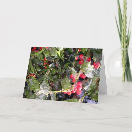Holly Feiertagskarte (Vorderseite)