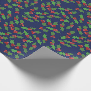 Holly Festive Weihnachten Geschenkpapier