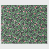 Holly Festive Weihnachtspapier Geschenkpapier (Flach)