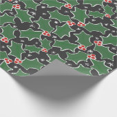 Holly Festive Weihnachtspapier Geschenkpapier (Ecke)