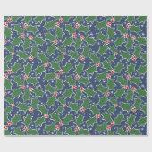 Holly Festive Weihnachtspapier Geschenkpapier (Flach)