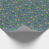 Holly Festive Weihnachtspapier Geschenkpapier (Ecke)