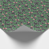 Holly Festive Weihnachtspapier Geschenkpapier (Ecke)