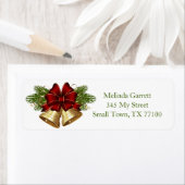 Holly Floral Gold Bells Weihnachtsadresse (Insitu)