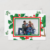 Holly Foto - 3x5 Weihnachtskarte Einladung (Vorne/Hinten)