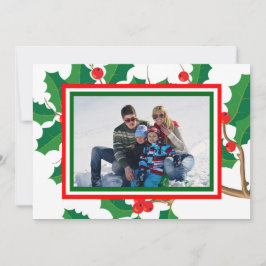 Holly Foto - Weihnachtskarte Feiertagskarte
