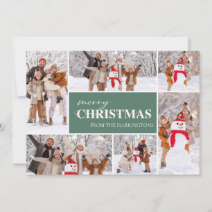 Holly Frohe Weihnachts Foto Collage Foto Card Feiertagskarte